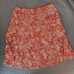 Orange & White Talbots Skirt